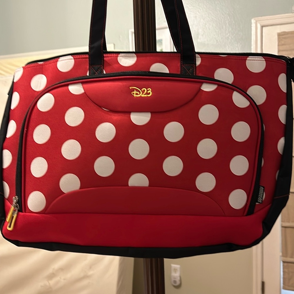 American Tourister D23 Minnie Mouse dotted travel bag